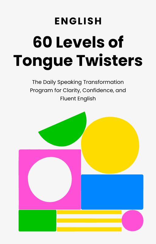 60 Levels of Tongue Twisters Ebook Cover